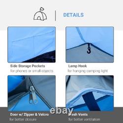 3-Person Family Camping Tent with Porch, Two Rooms, Rainfly, Groundsheet