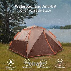 3-Person Pop Up Camping Tent, Waterproof, Windproof, Double Layers, Storage Bag