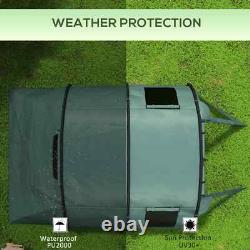 3 to 4 Person Two Room Tunnel Tent with Windows and Carry Bag for Camping Hiking