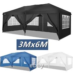3 x 6m Shelter Gazebo Outdoor Garden Camping Waterproof UV Extra Large Tent UK
