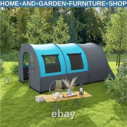 3000mm Waterproof Camping Tent 5 6 Man Family with Living Area Bedroom & Carry Bag