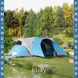 3000mm Waterproof Camping Tent 5 to 6 Man with Porch Groundsheet and Carry Bag