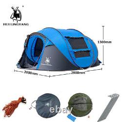 34 Man Family Tent Instant Pop Up Tent Breathable Outdoor Camping Hiking @D