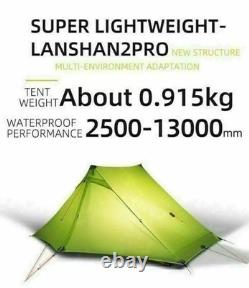 3F 2 Pro LightWeight Person 3Season Backpac Camping Tent 20D Silnylon UK Seller