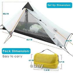 3F LanShan 1 Man Ultralight Tent 3 seasons Backpacking Hiking Wild Camping NEW