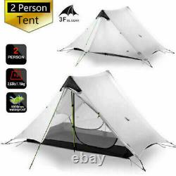 3F LanShan 2 Outdoor 2 Person Professional 15D Ultralight Nylon Camping Tent New