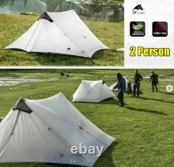 3F LanShan 2 Outdoor 2 Person Professional 15D Ultralight Nylon Camping Tent New