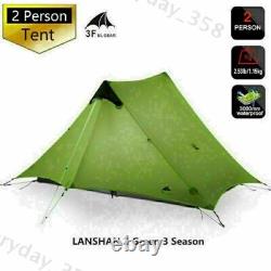 3F LanShan 2 Outdoor 2 Person Professional Ultralight Wild Camping Tent 3 Season