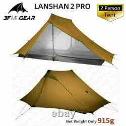 3F LanShan 2PRO Ultralight 2 Person Outdoor Camping Hiking Tent 3 Season Khaki