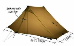 3F LanShan 2PRO Ultralight 2 Person Outdoor Camping Hiking Tent 3 Season Khaki