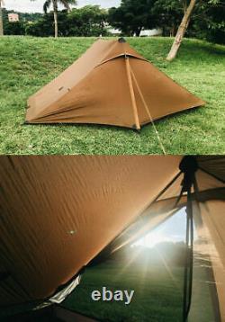 3F LanShan 2Pro Outdoor 2 Person Ultralight Wild Camping Tent 3 Season 20D Khaki