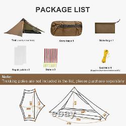 3F LanShan 4 seasons 1-Person Ultralight Tent for Adventures Wild Camping(Khaki)