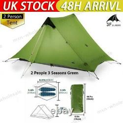 3F Lanshan 2 Ultralight 2 Person Wild Camping 15D Tent Lightweight Green Nylon