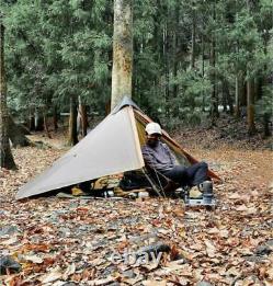 3F Lanshan Ultralight 1 Person Wild Camping Tent Nylon 15D Lightweight Khaki NEW