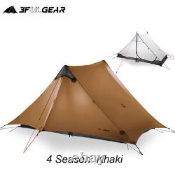 3F UL GEAR LanShan 2 Person 4 Season Ultralight Tent Camping Hiking Tent Khaki