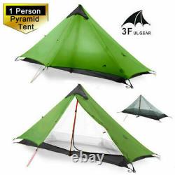 3F UL GEAR Lanshan 1 Person Outdoor Ultralight Wild Camping Tent 3 Season 15D