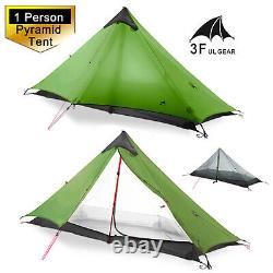 3F UL GEAR Lanshan Ultralight 1 Person Wild Camping Tent Lightweight Green NEW