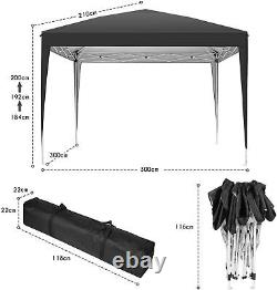 3x3/6m Gazebo Waterproof Outdoor Garden Canopy Party Tent Shelter Sidewalls NEW