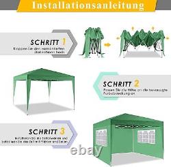 3x6/3x3M Pop Up Gazebo Waterproof Garden Shelter Heavy Duty Canopy Gazebo Tent