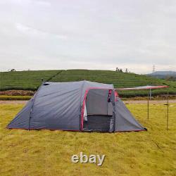 4-5 Man Family Tent Waterproof Outdoor Camping Tunnel Room Hiking Party Large UK