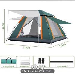 4-5 Person Family Camping Tent with Top Canopy Instant Setup All-Weather Famil