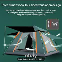 4-5 Person Family Camping Tent with Top Canopy Instant Setup All-Weather Famil