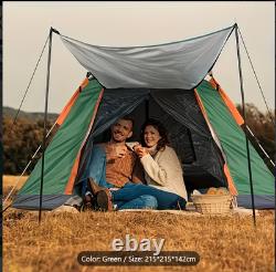 4-5 Person Family Camping Tent with Top Canopy Instant Setup All-Weather Famil