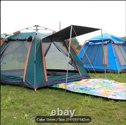 4-5 Person Family Camping Tent with Top Canopy Instant Setup All-Weather Famil