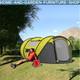 4-5 Person Waterproof Pop Up Camping Tent With Mesh Windows & Carry Bag For Family