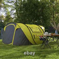 4-5 Person Waterproof Pop Up Camping Tent with Mesh Windows & Carry Bag for Family