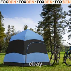 4 6 Man Camping Tent Lift Up Waterproof Ventilation Mesh Windows Blue Air FOXDEN