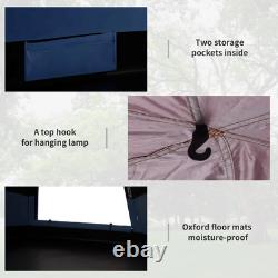 4 6 Man Camping Tent Lift Up Waterproof Ventilation Mesh Windows Blue Air FOXDEN