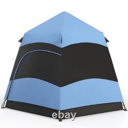 4 6 Man Camping Tent Lift Up Waterproof Ventilation Mesh Windows Blue Air FOXDEN