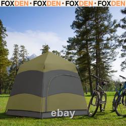 4 6 Man Camping Tent Pop Up Waterproof Mesh Windows Ventilation Green Air FOXDEN