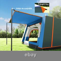 4-6 Man Camping Tent with 2 Bedroom and Porch, 3000mm Waterproof