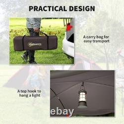 4 6 Man Family Camping Tent with 2 Bedrooms and a Living Room Waterproof Grey