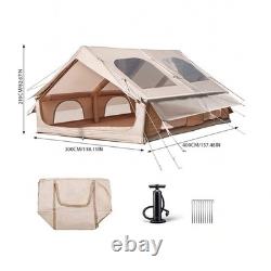 4-6 Man Inflatable Tunnel Tent with Pump Easy Setup Inflatable Hot Glamping Tent
