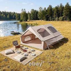4-6 Man Inflatable Tunnel Tent with Pump Easy Setup Inflatable Hot Glamping Tent