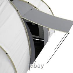 4-6 Man Tunnel Tent, Camping Tent with 2 Bedroom, Living Area and Porch