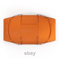 4 6 Man Tunnel Tent Waterproof Ventilation Mesh Windows Orange Air Vents FOXDEN