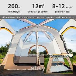 4-6 Person Camping Tent Large Capacity Cabin Tents Waterproof Portable TD