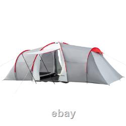 4-6 Person Camping Tent with 2 Bedroom, Living Area and Vestibule