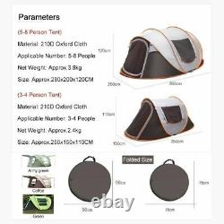 4-8 Person Automatic Instant Pop up Tent Outdoor Hiking Camping Waterproof UK