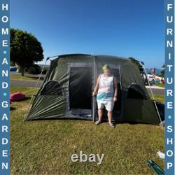 4-8 Person Family Camping Tent 2 Room Shelter with Mesh Windows for Hiking Outdoor