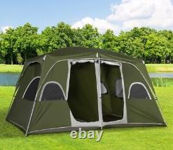 4-8 Person Family Camping Tent 2 Rooms Waterproof Hiking Festival Tunnel Shelter
