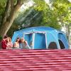 4-8 Person Family Camping Tent With 2 Room Mesh Windows, Easy Set Up