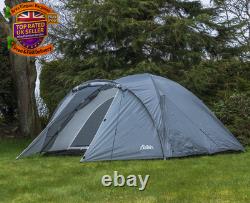 4 Man Camping Tent Double Skin Waterproof Family Dome Tent Porch Festival Hiking