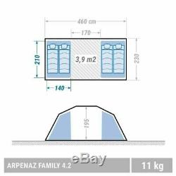 4 Man Quechua Arpenaz 4.2 Family Camping Tent New Boxed