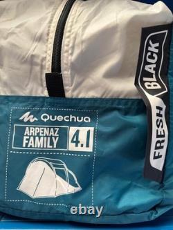 4 Man Tent Decathlon Arpenaz Fresh & Black Tunnel Camping Tent 2 Rooms NO POLES