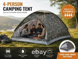 4 Person Camping Family Tent 200x200x150 cm Assorted Colours Outdoor Camping